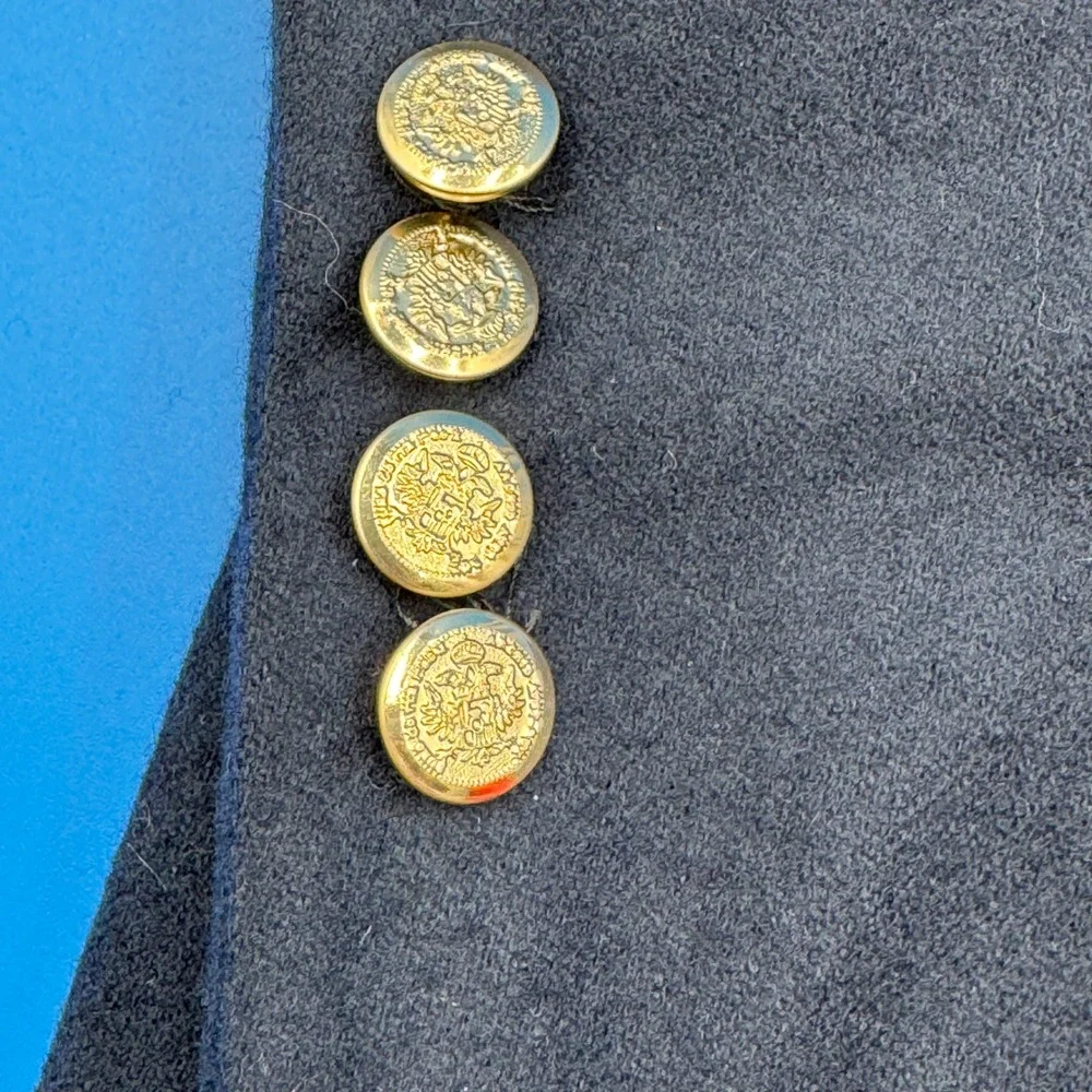 VTG Arnie Arnold Palmer Mens Navy Wool Blazer Gold Button Sport Coat‎ 42R
